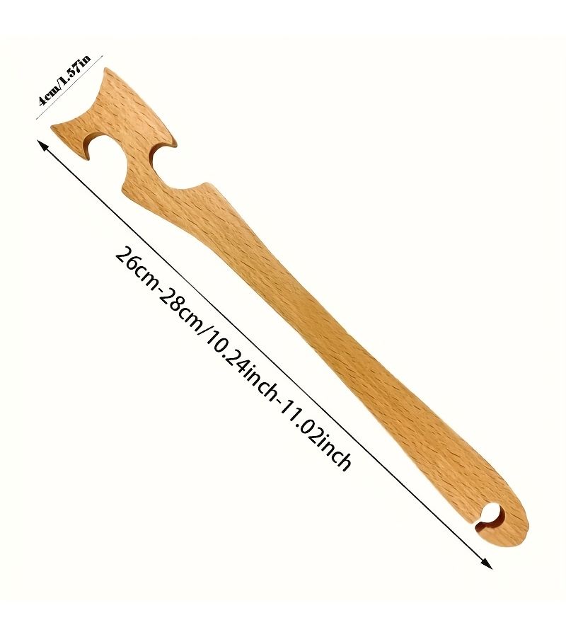 Heavy Duty Wood Oven Rack Push Pull Stick Non Toxic BBQ Baking Tool Compatible Standard Racks - Image 3