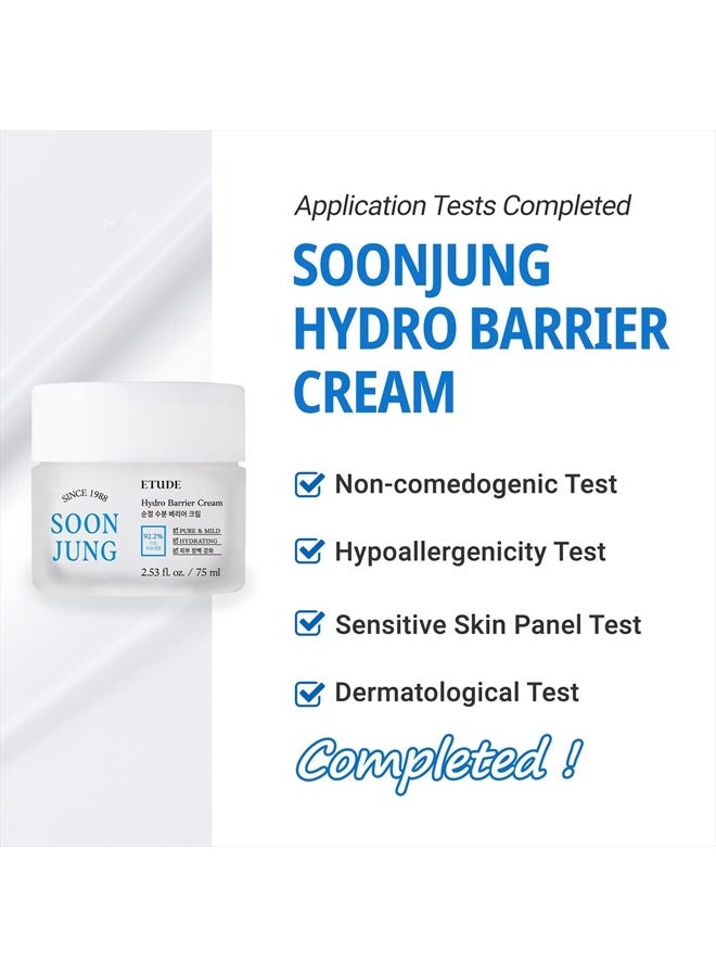 ETUDE HOUSE Soonjung Hydro Barrier Cream 75ml (New Version) | Moisturizing and Soothing Cream | Non-Comedogenic, Hypoallergenic & Fragrance Free Moisturizer for Face - Image 3