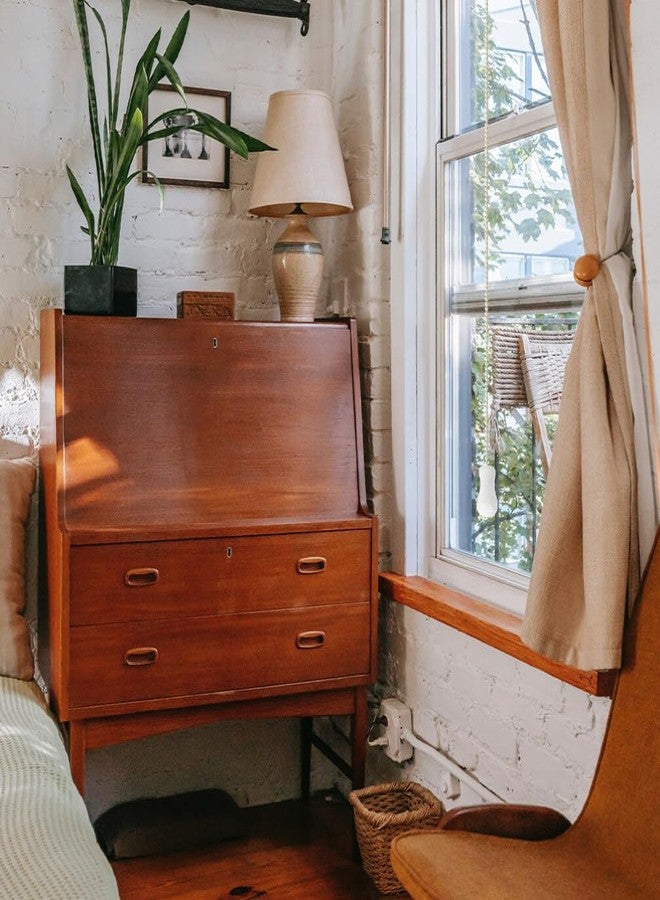 Garneck 6pcs Wood Cord Tassel Window Blind Cord Knobs Wood Drawstring Tassels Knobs Cord Drops Pull End Hanging Ball for Curtain or Shades Crafts White - Image 2