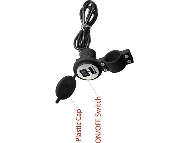 Gate 7 Waterproof Phone Adapter Stand USB Battery Charger for Cycle/Bike Handle with Switch/Button for Mojo Bike Mobile Charger - Image 3