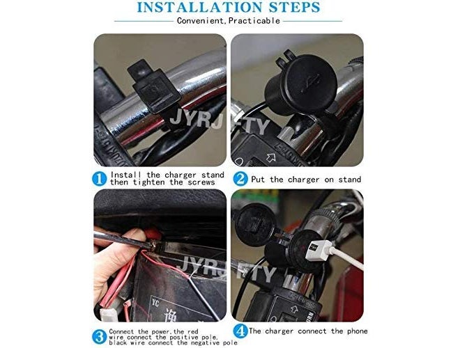 Gate 7 Waterproof Phone Adapter Stand USB Battery Charger for Cycle/Bike Handle with Switch/Button for Mojo Bike Mobile Charger - Image 5