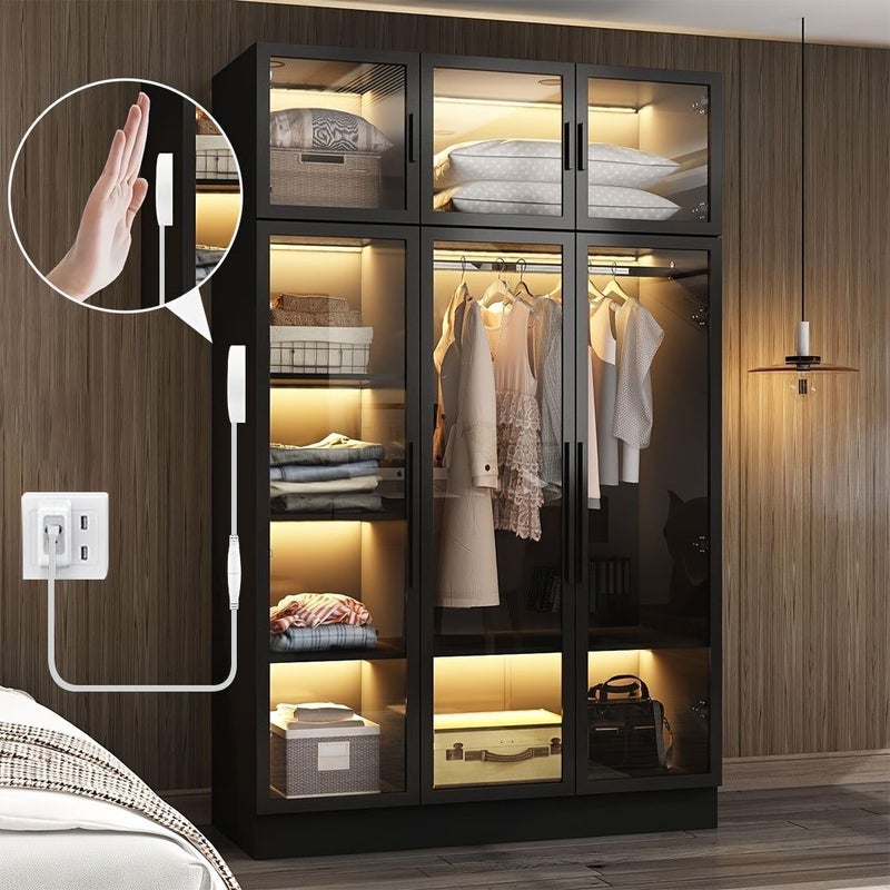 شريط إضاءة LED من نوع COB مع حساس للخزائن، USB 5V، بطول 1 متر (3.28 قدم)، مرن، بلون أبيض دافئ، مع مفتاح تحكم بلمسة خافتة للإضاءة، مناسب لإضاءة المطبخ وعرض الخزائن. - Image 4