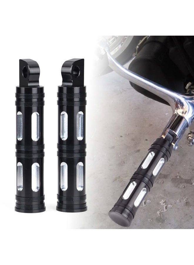 Goldfire 1 Pair Motorcycle Foot Pegs CNC Cut Male Front & Rear Foot Pegs Foot Rests Motorcycle Passenger Pedals Compatible with Harley Sportster, Dyna, Road King (Black) - Image 1