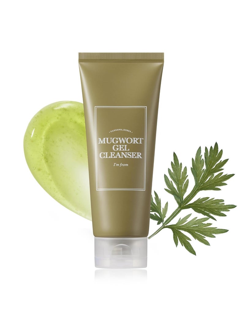 I'M FROM I'm from Mugwort Gel Cleanser 150ml, Mugwort 60%, Calming, Soothing, Mild low pH Korean Face Wash for Sensitive Skin, Irritated Skin, Herbal, Hypoallergenic, Vegan  - Image 1