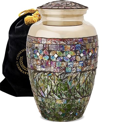 Cracked Glass Mosaic Cremation Urn for Ashes for Women  Beautifully Handcrafted Decorative Urns  Personalized Cremation Urns for Human Ashes Adult Female