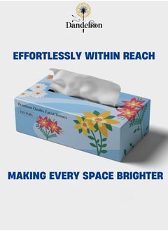 Dandelion Dandelion Ultra-Soft Facial Tissues – Total 10,800 Sheets, 150 Pulls x 2 Ply, 36 Boxes, White  - Image 4