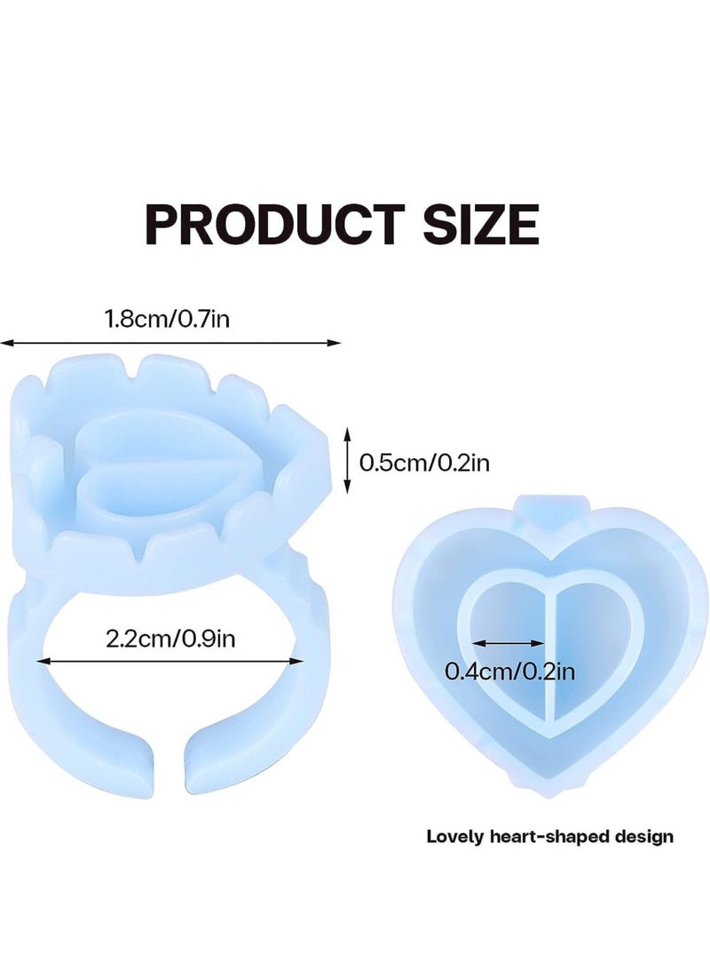 Eye -shaped gum rings ring, 50 pieces of beautiful eyelashes gum, eyelashes, eyelashes for eyelashes (varied colors) - Image 4