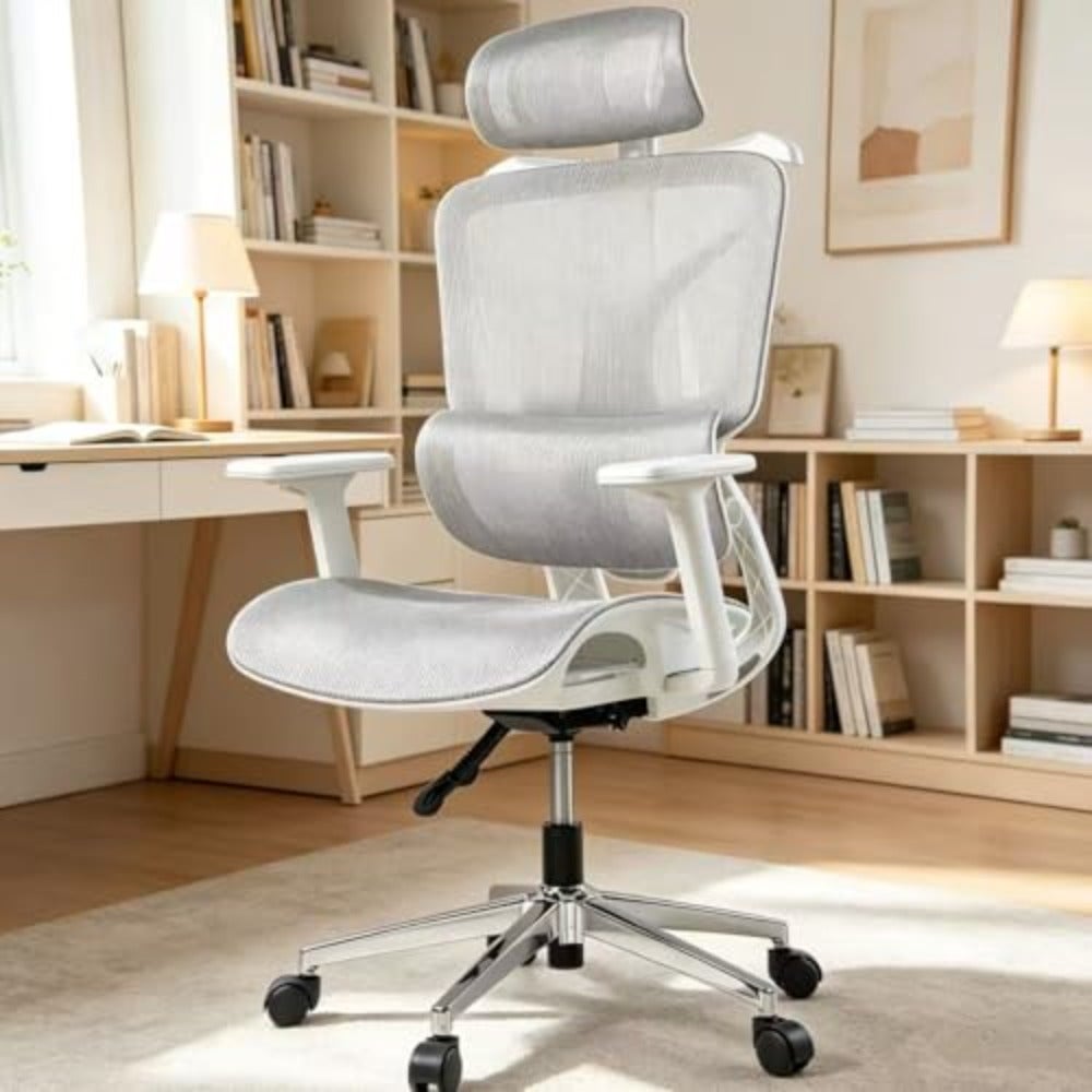 Ergonomic Mesh Office Chair, 400LBS High Back Big Tall Breathable Gaming Chair, AdjustableBacksupportandHeadrest, 3DArmrests, Adaptiv e Lumbar Support, 135°Reclining Computer Desk Chair for Home Office