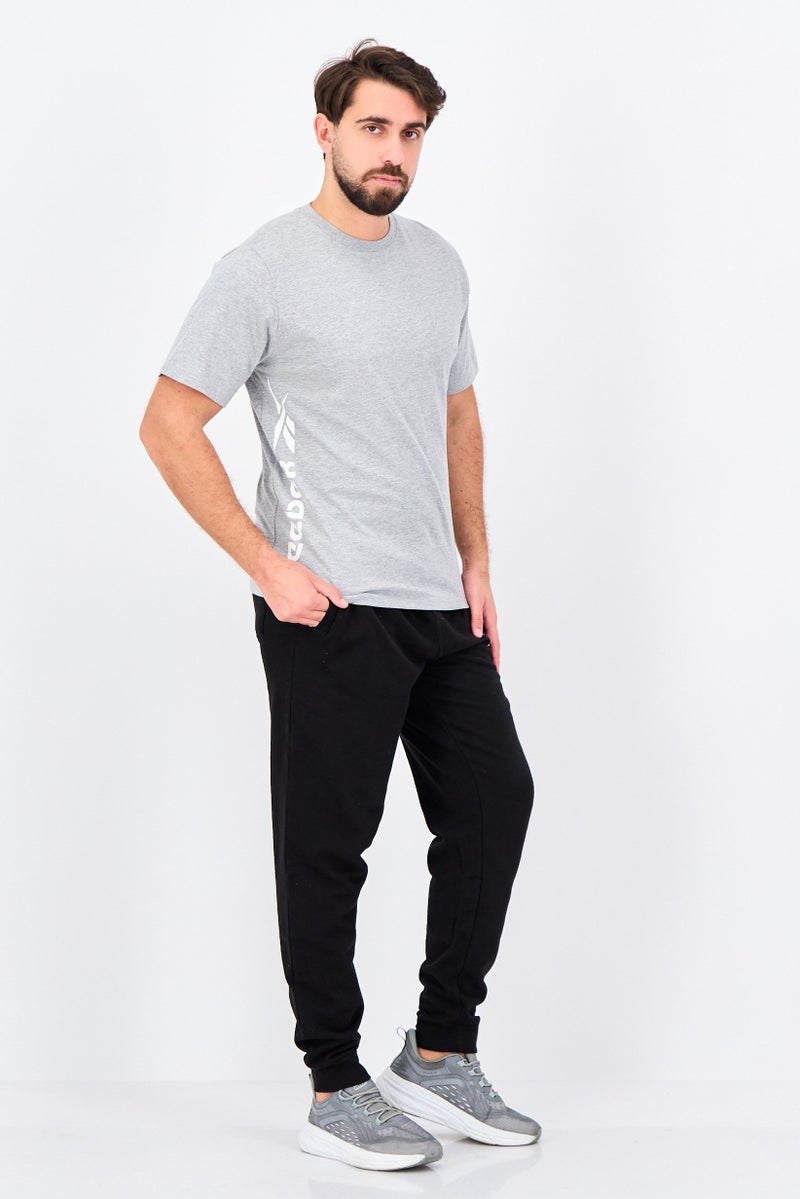 Reebok Men Sportswear Fit Short Sleeve Outdoor T-Shirt, Grey - Image 4