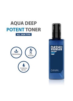 Dashu Mens Aqua Deep Potent Toner 5.17Fl Oz Facial Toner Tightens Pores All Skin Types Recondition And Purify Skin Antiaging Dead Skin Care Moisturizing  - Image 3