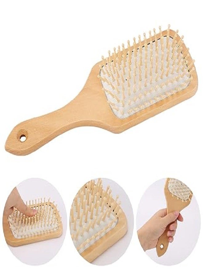 Generic Hair Styling Tools Head Relaxing Small Square Wooden Massage Comb  - Image 2