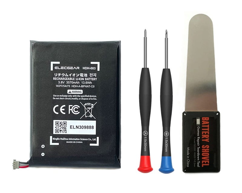 ElecGear 1 x Replacement Battery for Nintendo Switch Lite Console, HDH-003 Internal Rechargeable Li-ion Battery for Switch Lite HDH-001, 3.8V 3570mAh 13.6Wh with Repair Tool Kit - Image 1