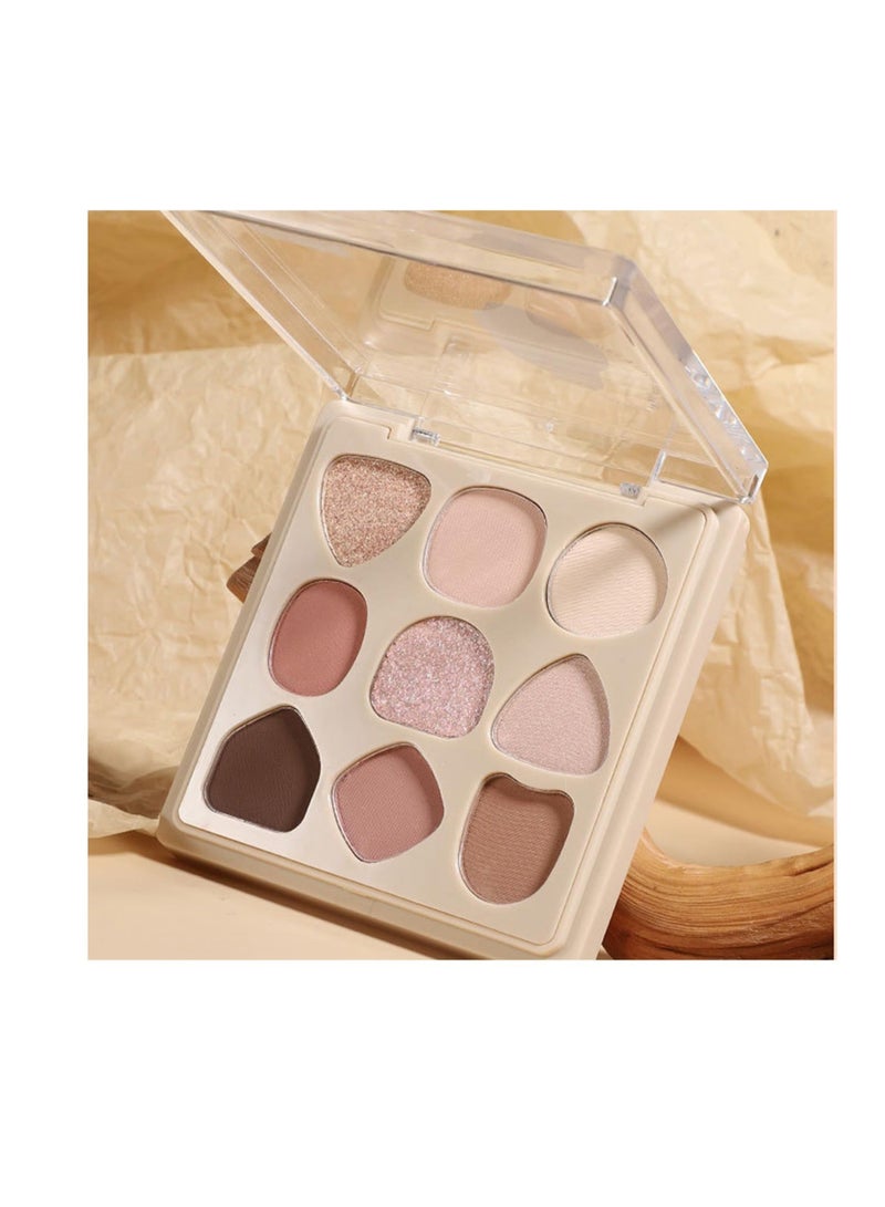 Captaintech Eye Shadows Palette for Women, 9 Shades Soft Pink Eyeshadow, Nude Blendable Eye Shadow, Matte Shades, Waterproof Long Lasting Quick Drying Nude Eyeshadow, Everyday Natural Look For Women Girls - Image 2