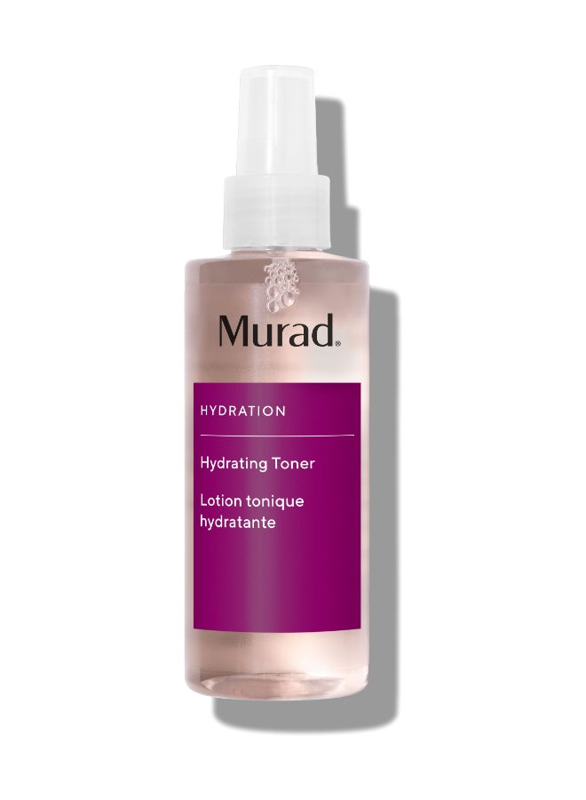 Murad Hydrating Toner 180ml – Moisture Prep for Dehydrated Skin, Lecithin & Grape Seed, Alcohol-Free Liquid for Tightness Relief 180ml