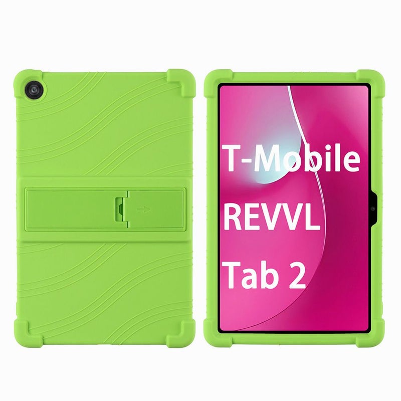 غطاء أسود مع حامل لجهاز Revvl Tab 2 مقاس 10.1 بوصة، غطاء حماية ضد الصدمات للجهاز اللوحي - Image 4