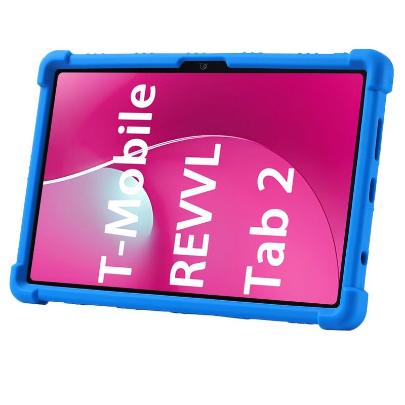 غطاء أسود مع حامل لجهاز Revvl Tab 2 مقاس 10.1 بوصة، غطاء حماية ضد الصدمات للجهاز اللوحي - Image 3
