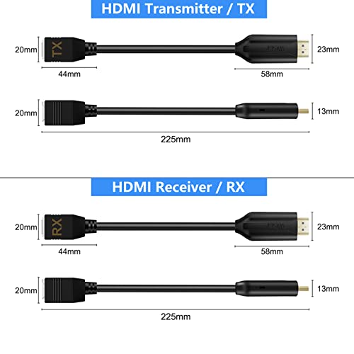 Wiistar HDMI Extender Over Cat5e/6 HDMI to RJ45 Extender Ethernet Network Converter Cable Repeater 1080P up to 60m HD MI Transmitter and Receiver for HDTV STB - Image 4