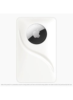 For Apple Locator Protective Case Tracker Protective Case Wallet Anti-lost Card Style Airtag Protective Case-Color:White