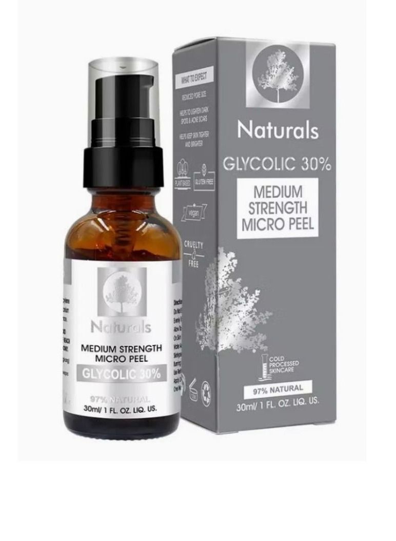Natural Two Piece Of Glycolic 30% Medium Strength Micro Peel 2x30 ml - Image 3