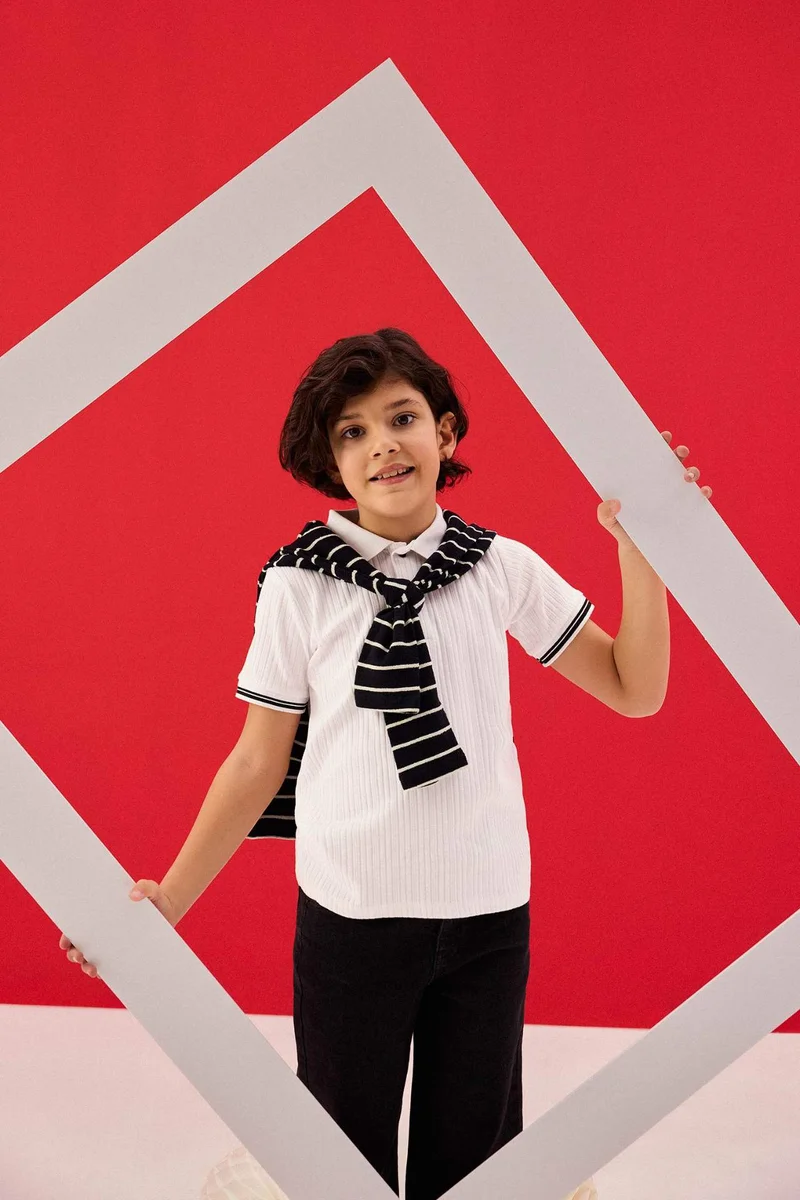DeFacto Boy New Regular Fit Short Sleeve Polo T-Shirt