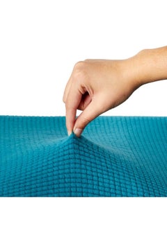 Juvale Large Stretch Couch Cushion Replacement Slipcover For Couches Sectionals Armchairs Patio Furniture Campers Chaise Lounge Fits 59 To 70 Inch Cushions (Teal)  - Image 5
