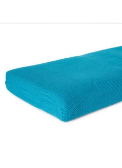 Juvale Large Stretch Couch Cushion Replacement Slipcover For Couches Sectionals Armchairs Patio Furniture Campers Chaise Lounge Fits 59 To 70 Inch Cushions (Teal)  - Image 4