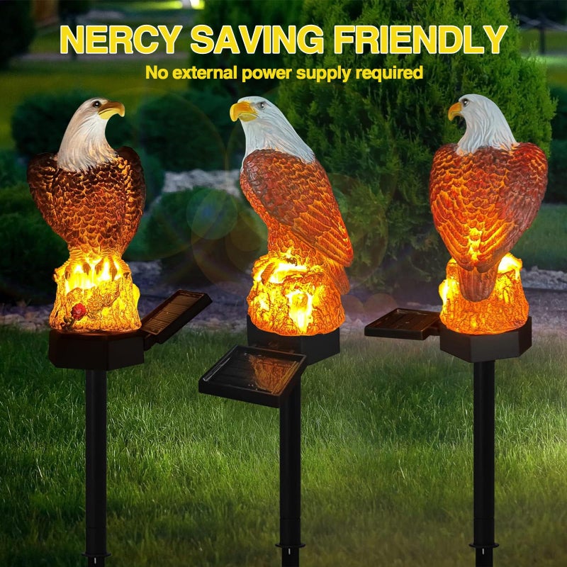 Kitnish Eagle Solar Garden Lights - Outdoor Decor with LED Path Lights, Animal Statue Kitnish - Image 2