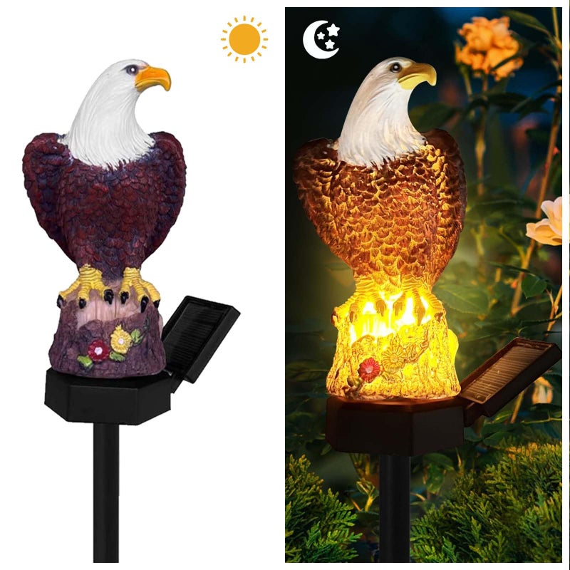 Kitnish Eagle Solar Garden Lights - Outdoor Decor with LED Path Lights, Animal Statue Kitnish - Image 1