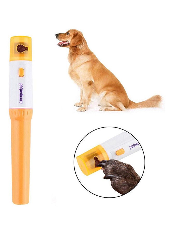 إسكدنيا Electric Pet Nail Trimmer Yellow/White/Brown - Image 3