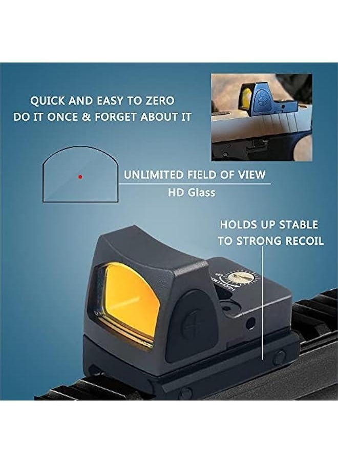 Generic - Tactical RMR Red Dot Sight 3.25MOA Picatinny Mount Adjustable Reflex Sight,20mm Red Dot Sight Scope，Great for Handguns. (grey) - Image 1