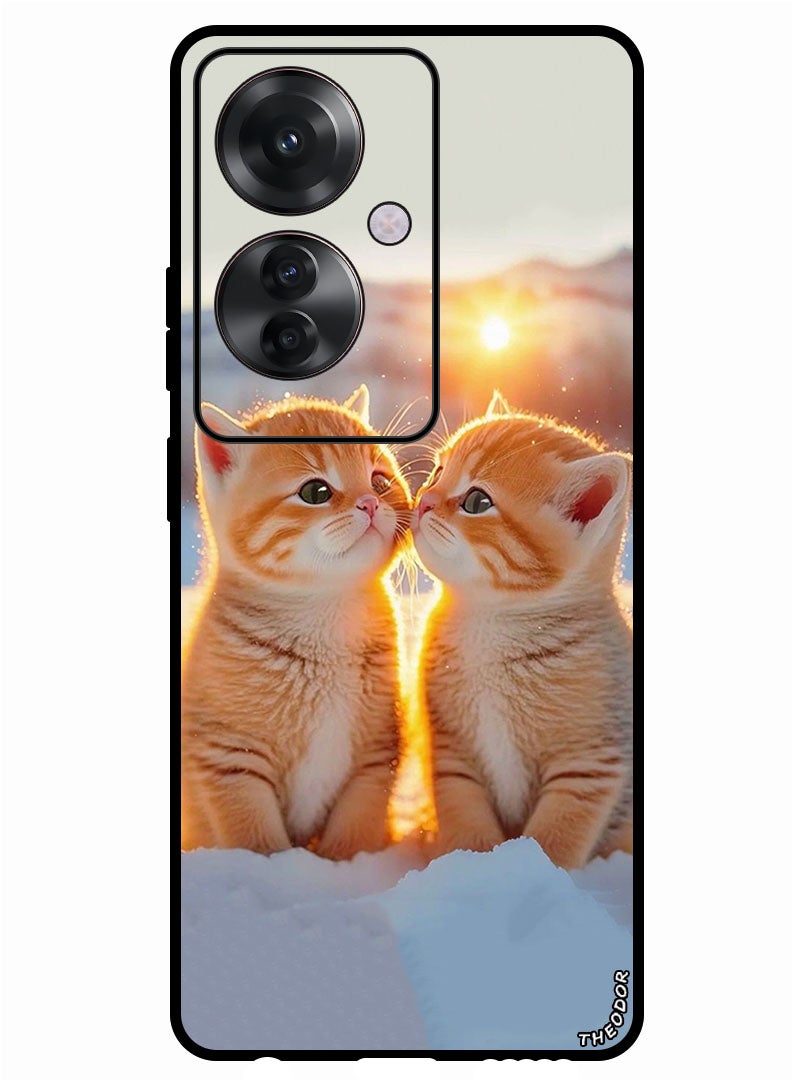 Theodor Protective Case Anti Scratch Shock Proof Bumper Cover For Oppo F25 Pro Cute Cats (2) - Image 1