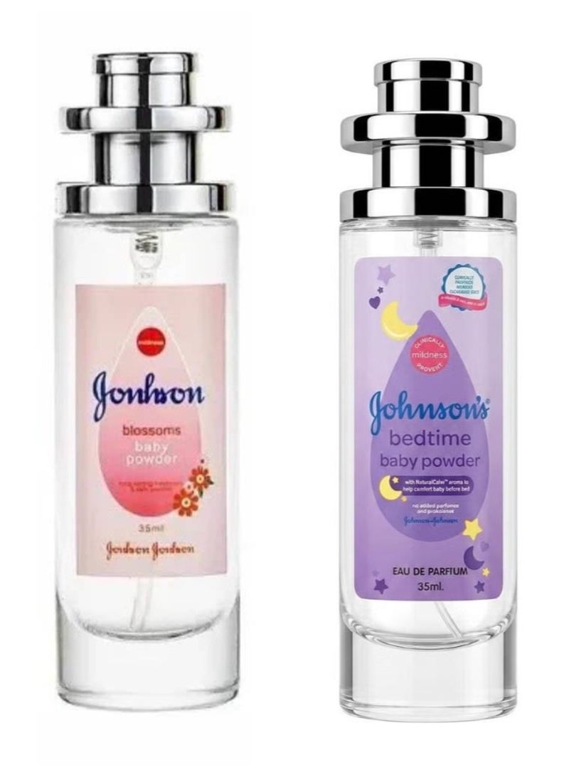 Two pcs Kit Powder Perfume Bedtime and Blossom 35 ml