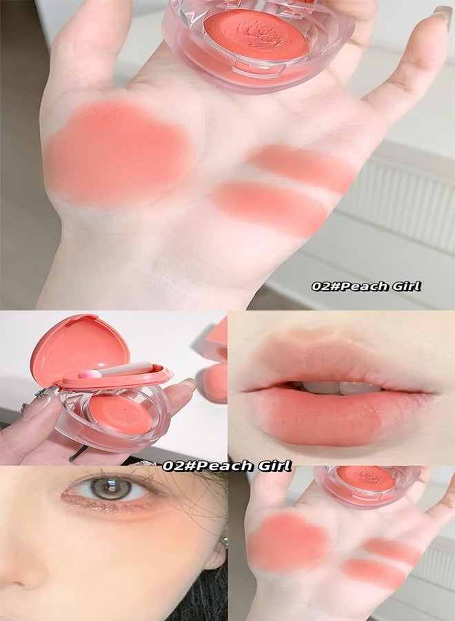 Gege Bear Loving Heart Lip & Cheek Cream - Souffle Color Pot - Smooth, Non-Greasy, Highly Pigmented Blush and Lip Tint for Women Wanting a Soft, Blended Makeup Look, Applicator included (01-LIGHT TEA APRICOT, 6g) - Image 4