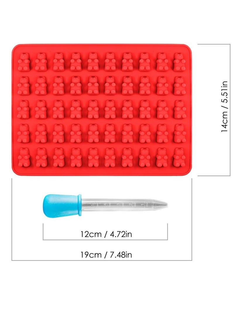 Candy Silicone Molds & Ice Cube Trays, 3 Pack Gumdrop Jelly Molds, Chocolate Molds, Soap Molds - Bear