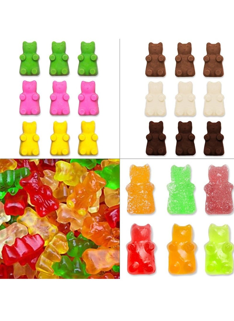 Candy Silicone Molds & Ice Cube Trays, 3 Pack Gumdrop Jelly Molds, Chocolate Molds, Soap Molds - Bear