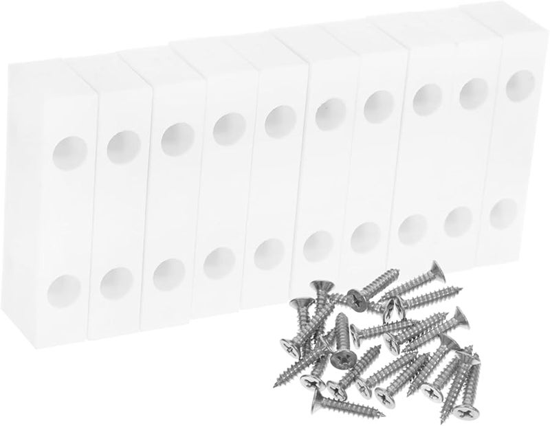 White Window Locks 10pcs Security Stoppers for Sliding Windows and Doors Easy Installation - Image 2