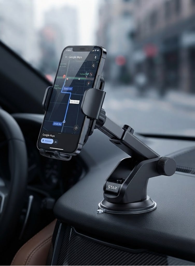 STAR ST-506 Car Phone Holder – Strong & Durable Mount – 360° Rotation – Gravity Sensor for Automatic Phone Locking – Adjustable Viewing Angles - Image 2