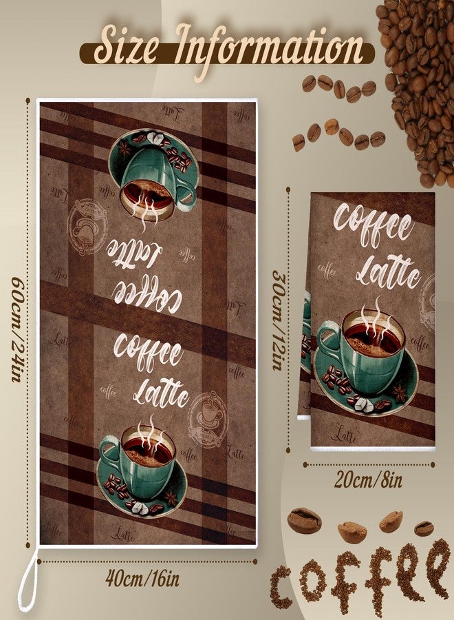 Boyiee Set of 6 Coffee Kitchen Towels Brown Dish Towels 24 x 16 Inches Absorbent Decorative Dish Cloths Retro Hand Accessories for Coffee Bar Decor Housewarming Gifts Wedding Shower Decoration - Image 4