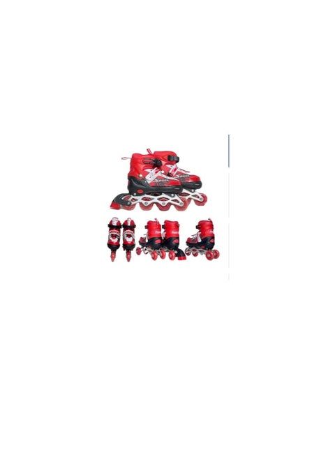 Comfortable inline skate with LED light front wheel that can be converted from a single inline skate to a quad skate for outdoor and indoor use for beginners, kids and teens