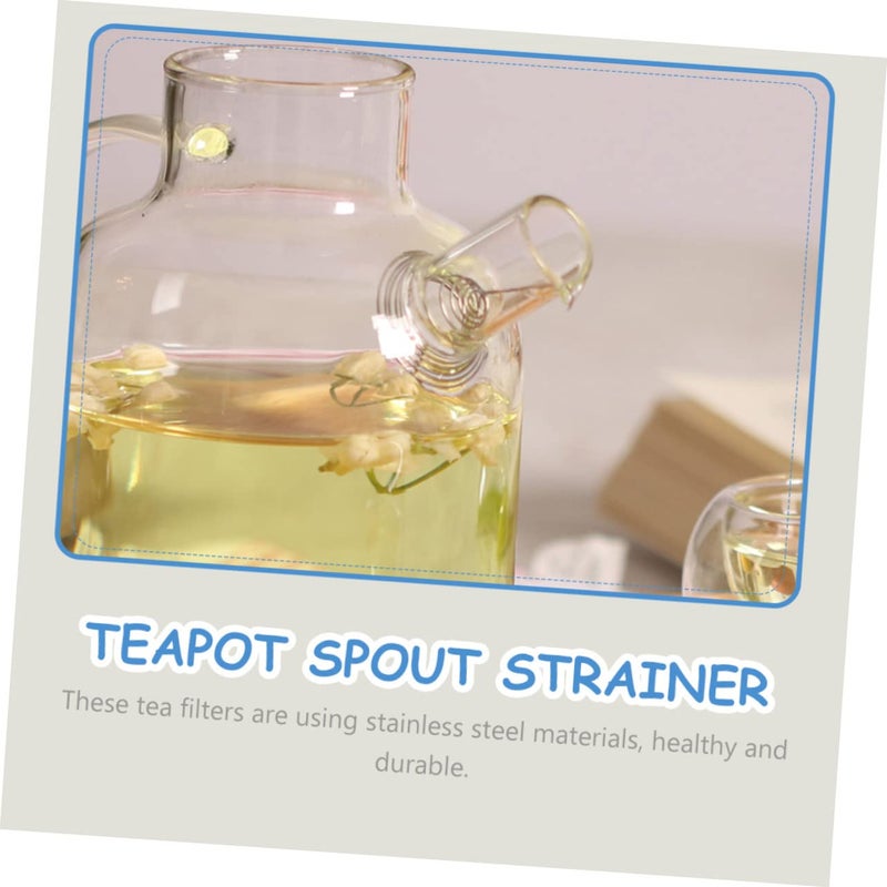 Stainless Steel Teapot Spout Strainer 20 Pieces Tea Filter For Smooth Brewing Kitchen Gadgets - Image 4