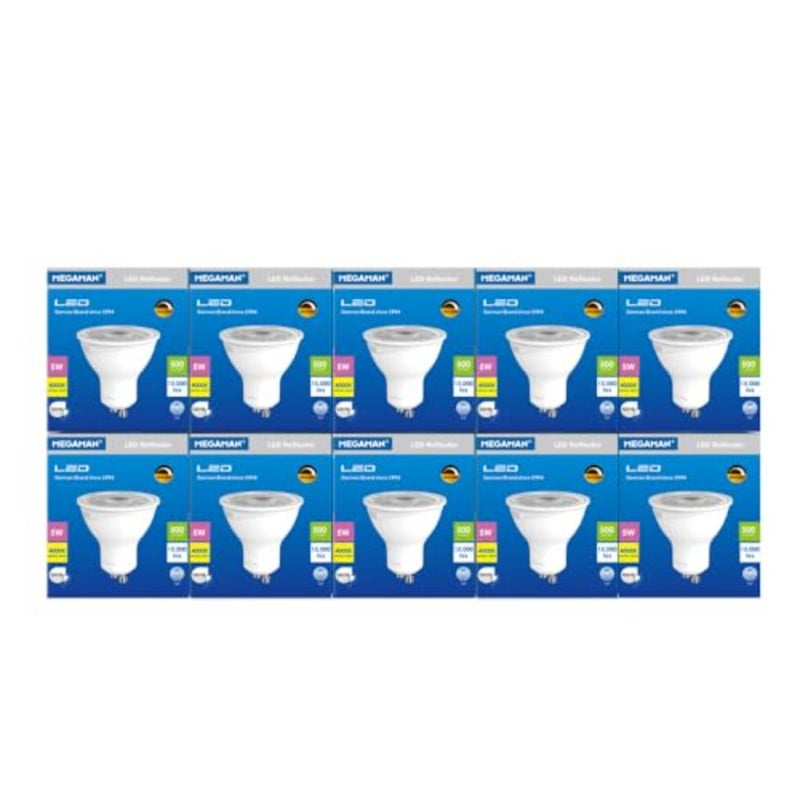 LED 5W dimmable GU10 lamp for home lighting, aluminum body, cool white 4000K, energy-efficient and flicker-free - Image 1
