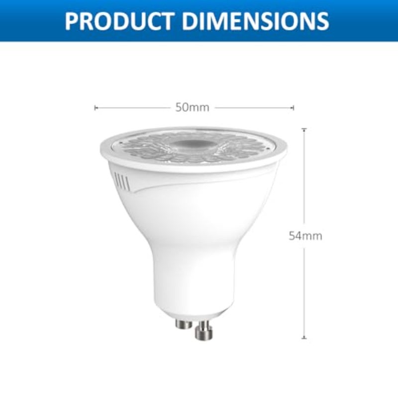 LED 5W dimmable GU10 lamp for home lighting, aluminum body, cool white 4000K, energy-efficient and flicker-free - Image 3