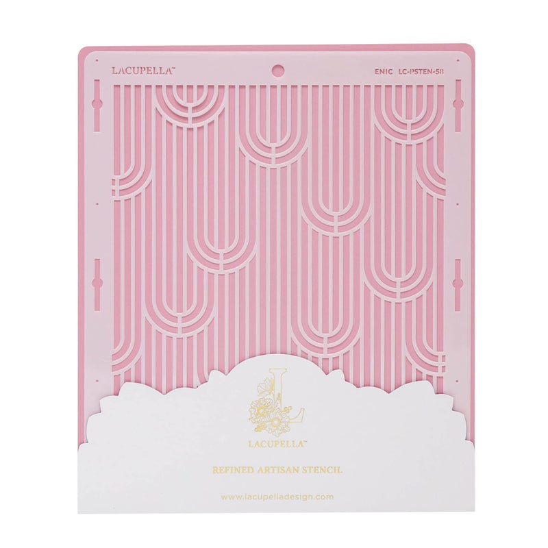 Lacupella Large Cake Decorating Stencil ENIC Art Deco Pattern