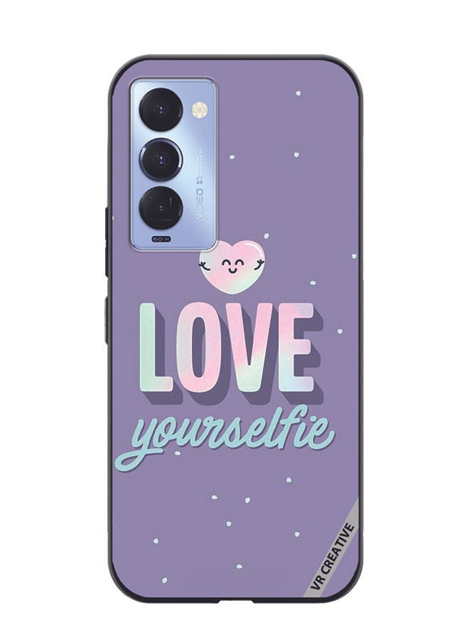 VR CREATIVE Protective Case Cover For Tecno Camon 18/18 P Love Your selfie Design Multicolour - Image 1