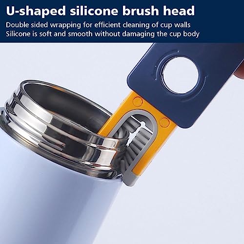 SHOPPOSTREET Cleaning Brush Bottle 4-in-1 Water Bottle Washer Brush, Groove Cleaning Bottle Scrubber for Tumblers with Handle Scrubbing Reusable Cleaning Brush (4 in 1 Brush) - Image 4