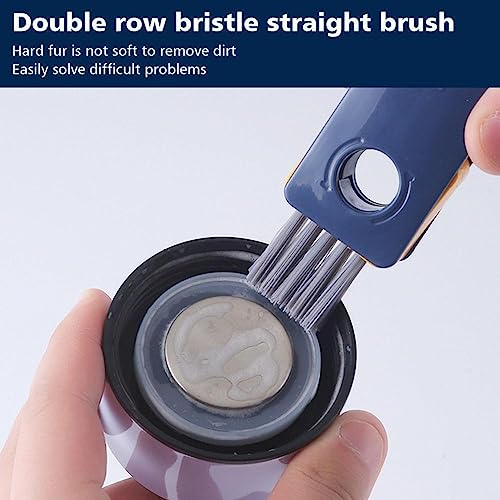 SHOPPOSTREET Cleaning Brush Bottle 4-in-1 Water Bottle Washer Brush, Groove Cleaning Bottle Scrubber for Tumblers with Handle Scrubbing Reusable Cleaning Brush (4 in 1 Brush) - Image 3