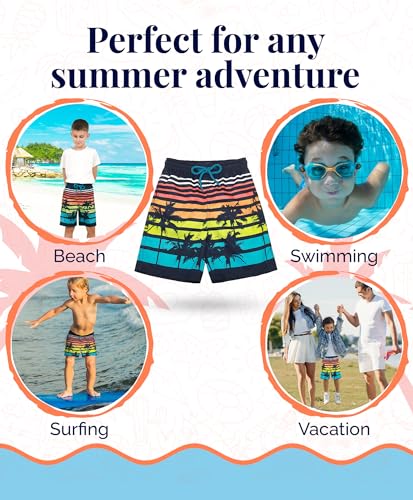 KAILUA SURF شورتات السباحة كايلوا سورف للأولاد سريعة الجفاف للرجال والأولاد بأحجام من 2T إلى 18/20 - Image 4