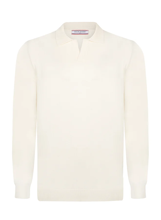 FELIX HARDY Pullover with Polo Collar - Buttonless