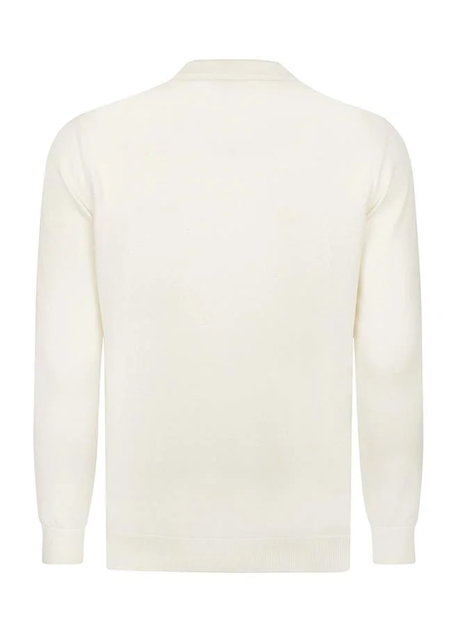 FELIX HARDY Pullover with Polo Collar - Buttonless