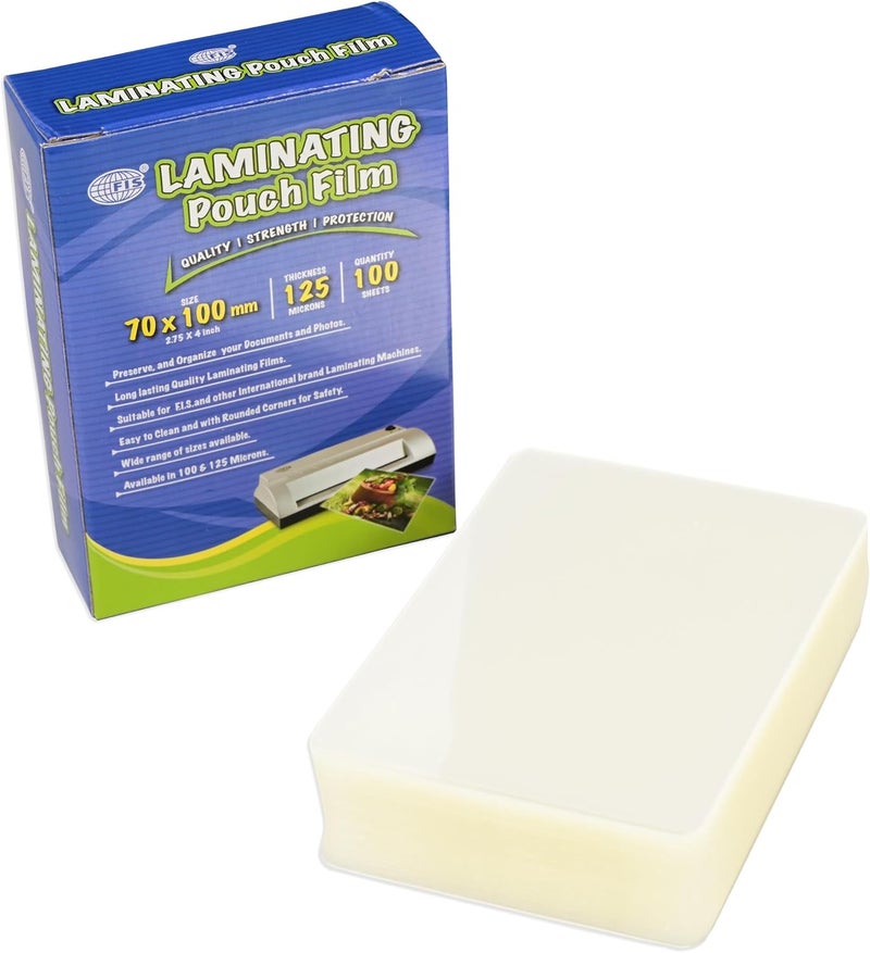 FIS Laminating Pouch Film, 70x100mm, 125 Micron Thickness, 100 Sheets, Rounded Corners - Image 3